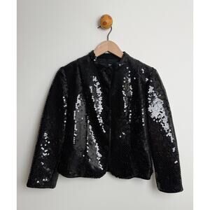Giorgio Armani Black Sequin Blazer